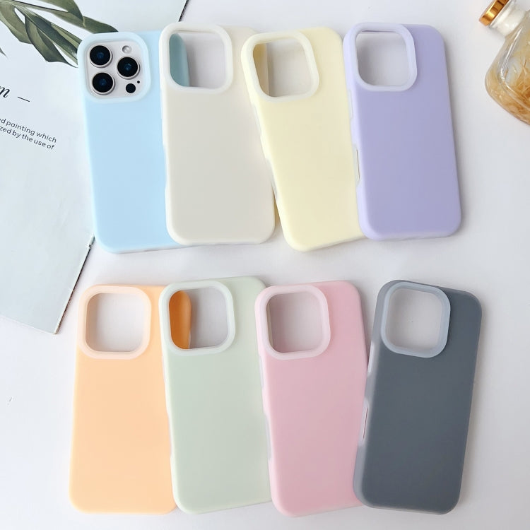 For iPhone 16 PC Hybrid Liquid Silicone Jelly Phone Case(White)
