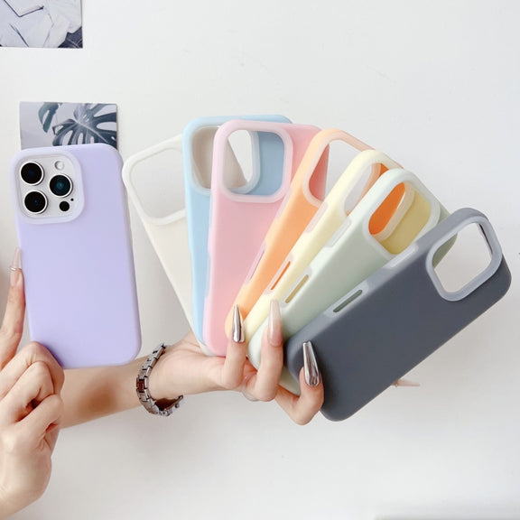For iPhone 16 PC Hybrid Liquid Silicone Jelly Phone Case(White)