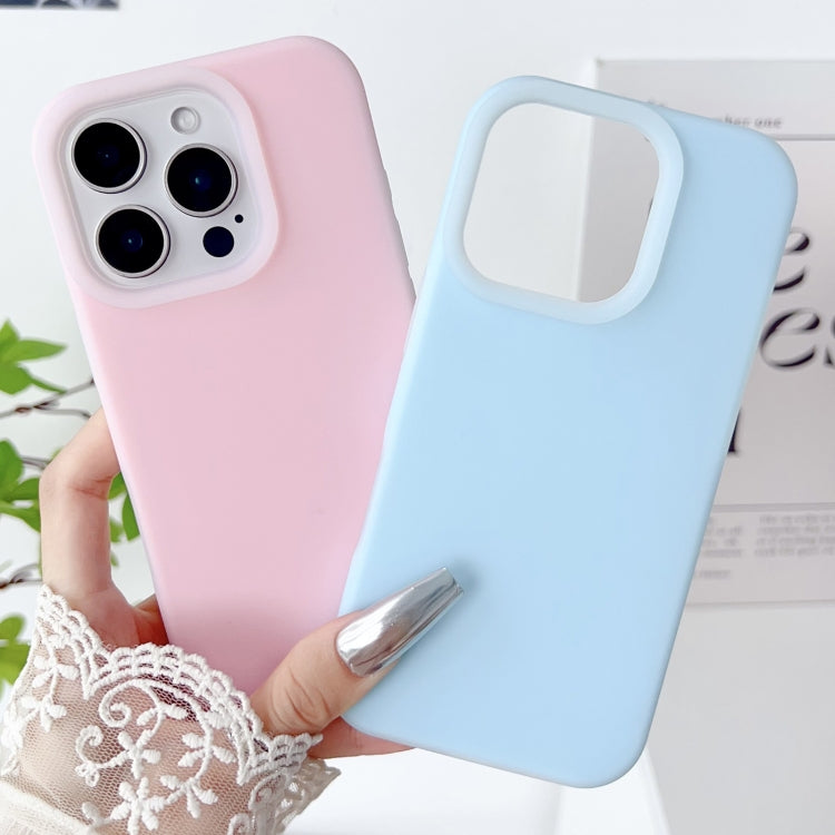 For iPhone 16 PC Hybrid Liquid Silicone Jelly Phone Case(White)