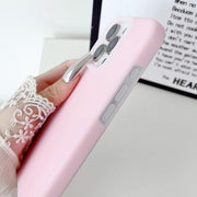 For iPhone 16 PC Hybrid Liquid Silicone Jelly Phone Case(White)