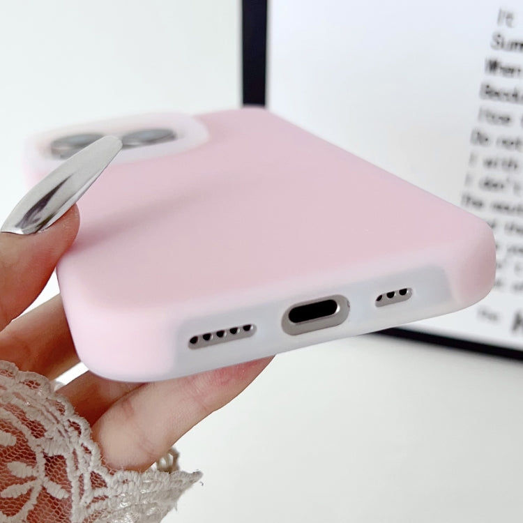 For iPhone 16 Pro PC Hybrid Liquid Silicone Jelly Phone Case(Orange)