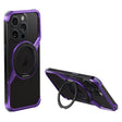 For iPhone 14 Pro Max Frameless Rotation Holder Magsafe Metal Phone Case(Dark Purple) - iPhone 14 Pro Max Cases by PMC TechLife | Online Shopping South Africa | PMC TechLife | Buy Now Pay Later Mobicred