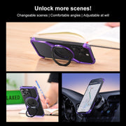For iPhone 14 Pro Frameless Rotation Holder Magsafe Metal Phone Case(Space Gray)