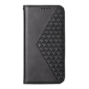 For Redmi K70 Ultra Cubic Grid Calf Texture Magnetic Leather Phone Case(Black)