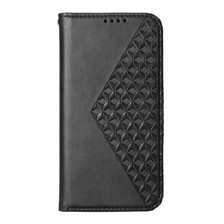 For Redmi K70 Ultra Cubic Grid Calf Texture Magnetic Leather Phone Case(Black)