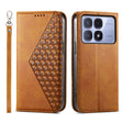 For Redmi K70 Ultra Cubic Grid Calf Texture Magnetic Leather Phone Case(Yellow) - Xiaomi Cases by PMC Jewellery | Online Shopping South Africa | PMC Jewellery | Buy Now Pay Later Mobicred