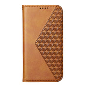For Redmi K70 Ultra Cubic Grid Calf Texture Magnetic Leather Phone Case(Yellow)