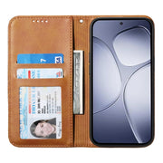 For Redmi K70 Ultra Cubic Grid Calf Texture Magnetic Leather Phone Case(Yellow)