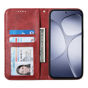 For Redmi K70 Ultra Cubic Grid Calf Texture Magnetic Leather Phone Case(Red)