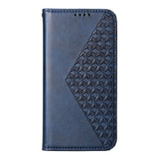 For Redmi K70 Ultra Cubic Grid Calf Texture Magnetic Leather Phone Case(Blue)