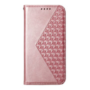 For Redmi K70 Ultra Cubic Grid Calf Texture Magnetic Leather Phone Case(Rose Gold)