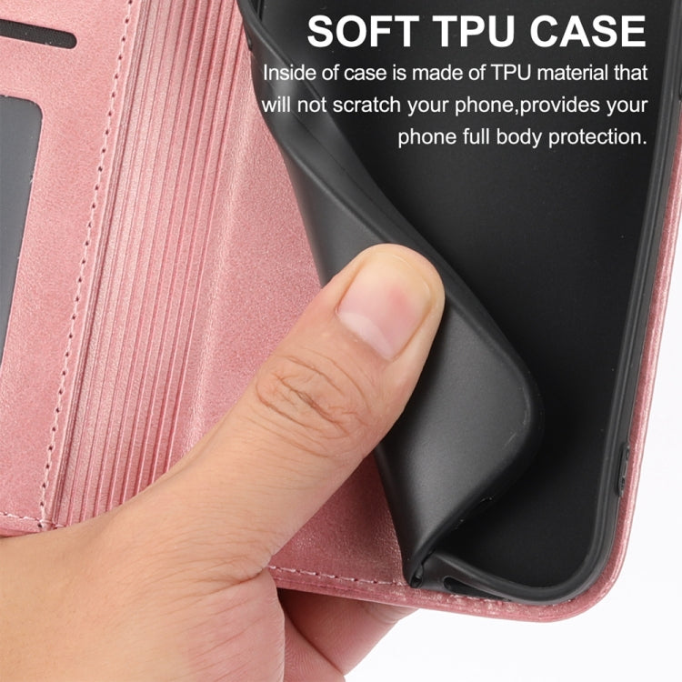 For Redmi K70 Ultra Cubic Grid Calf Texture Magnetic Leather Phone Case(Rose Gold)