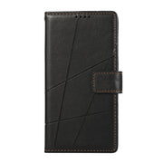 For Redmi K70 Ultra PU Genuine Leather Texture Embossed Line Phone Case(Black)