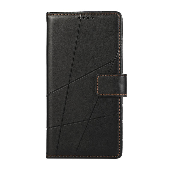 For Redmi K70 Ultra PU Genuine Leather Texture Embossed Line Phone Case(Black)