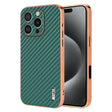 For iPhone 16 Pro Max AZNS Electroplated Edge Carbon Fiber Texture Phone Case(Green) - iPhone 16 Pro Max Cases by AZNS | Online Shopping South Africa | PMC TechLife | Buy Now Pay Later Mobicred