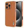 For iPhone 16 Pro AZNS Electroplated Edge Carbon Fiber Texture Phone Case(Brown) - iPhone 16 Pro Cases by AZNS | Online Shopping South Africa | PMC TechLife | Buy Now Pay Later Mobicred