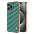 For iPhone 15 Pro Max AZNS Electroplated Edge Carbon Fiber Texture Phone Case(Green) - iPhone 15 Pro Max Cases by AZNS | Online Shopping South Africa | PMC TechLife | Buy Now Pay Later Mobicred