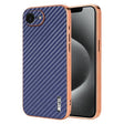 For iPhone 16e AZNS Electroplated Edge Carbon Fiber Texture Phone Case(Blue) - free shipping - PMc TechLife - Order now!