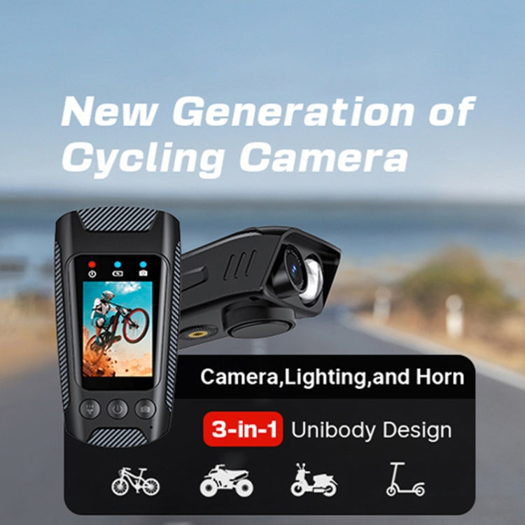 C3 Pro 2 inch IPS Color Screen IPX5 Water-resistant Video Recording Lighting Cycling Camera(Black)
