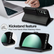 For Samsung Galaxy S24+ 5G LC.IMEEKE L2 Series Detachable Magsafe PU Phone Case with Lanyard(Black)