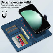 For Samsung Galaxy S24+ 5G LC.IMEEKE L2 Series Detachable Magsafe PU Phone Case with Lanyard(Blue)