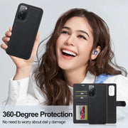 For Samsung Galaxy S20 FE 5G LC.IMEEKE L2 Series Detachable Magsafe PU Phone Case with Lanyard(Black)