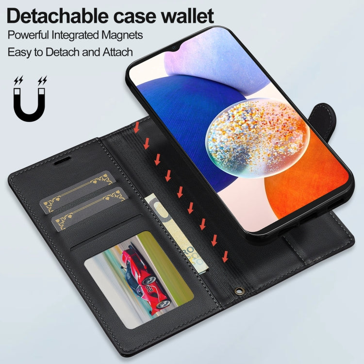 For Samsung Galaxy S20 FE 5G LC.IMEEKE L2 Series Detachable Magsafe PU Phone Case with Lanyard(Black)