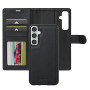 For Samsung Galaxy A55 5G LC.IMEEKE L2 Series Detachable Magsafe PU Phone Case with Lanyard(Black)