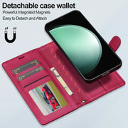 For Samsung Galaxy A55 5G LC.IMEEKE L2 Series Detachable Magsafe PU Phone Case with Lanyard(Red)