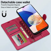 For Samsung Galaxy A14 4G / A14 5G LC.IMEEKE L2 Series Detachable Magsafe PU Phone Case with Lanyard(Red)