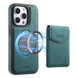 For iPhone 16 Pro Max Denior D20 Skin Feel MagSafe Holder Detachable Card Slot Phone Case(Blue) - iPhone 16 Pro Max Cases by Denior | Online Shopping South Africa | PMC TechLife | Buy Now Pay Later Mobicred