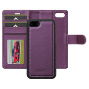 For iPhone 7 / 8 / SE 2020 2022 LC.IMEEKE L2 Series Detachable Magsafe PU Phone Case with Lanyard(Purple)