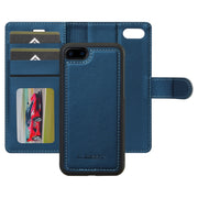 For iPhone 7 Plus / 8 Plus LC.IMEEKE L2 Series Detachable Magsafe PU Phone Case with Lanyard(Blue)