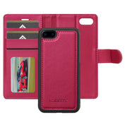 For iPhone 7 Plus / 8 Plus LC.IMEEKE L2 Series Detachable Magsafe PU Phone Case with Lanyard(Red)