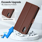 For iPhone X / XS LC.IMEEKE L2 Series Detachable Magsafe PU Phone Case with Lanyard(Brown)