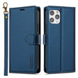 For iPhone 12 / 12 Pro LC.IMEEKE L2 Series Detachable Magsafe PU Phone Case with Lanyard(Blue) - iPhone 12 / 12 Pro Cases by LC.IMEEKE | Online Shopping South Africa | PMC TechLife | Buy Now Pay Later Mobicred