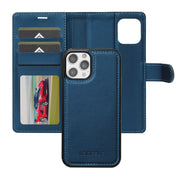 For iPhone 14 Pro Max LC.IMEEKE L2 Series Detachable Magsafe PU Phone Case with Lanyard(Blue)