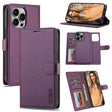 For iPhone 13 Pro LC.IMEEKE L2 Series Detachable Magsafe PU Phone Case with Lanyard(Purple) - iPhone 13 Pro Cases by LC.IMEEKE | Online Shopping South Africa | PMC TechLife | Buy Now Pay Later Mobicred