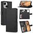 For iPhone 14 LC.IMEEKE L2 Series Detachable Magsafe PU Phone Case with Lanyard(Black) - iPhone 14 Cases by LC.IMEEKE | Online Shopping South Africa | PMC TechLife | Buy Now Pay Later Mobicred