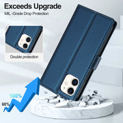 For iPhone 11 LC.IMEEKE L2 Series Detachable Magsafe PU Phone Case with Lanyard(Blue)
