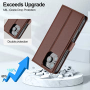 For iPhone 16 Pro Max LC.IMEEKE L2 Series Detachable Magsafe PU Phone Case with Lanyard(Brown)