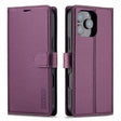 For iPhone 16 Pro LC.IMEEKE L2 Series Detachable Magsafe PU Phone Case with Lanyard(Purple) - iPhone 16 Pro Cases by LC.IMEEKE | Online Shopping South Africa | PMC TechLife | Buy Now Pay Later Mobicred