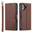 For iPhone 16 Plus LC.IMEEKE L2 Series Detachable Magsafe PU Phone Case with Lanyard(Brown) - iPhone 16 Plus Cases by LC.IMEEKE | Online Shopping South Africa | PMC TechLife | Buy Now Pay Later Mobicred