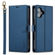 For iPhone 16 Plus LC.IMEEKE L2 Series Detachable Magsafe PU Phone Case with Lanyard(Blue) - iPhone 16 Plus Cases by LC.IMEEKE | Online Shopping South Africa | PMC TechLife | Buy Now Pay Later Mobicred