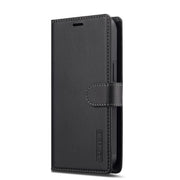 For iPhone 16e LC.IMEEKE L2 Series Detachable Magsafe PU Phone Case with Lanyard(Black)