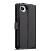 For iPhone 16e LC.IMEEKE L2 Series Detachable Magsafe PU Phone Case with Lanyard(Black)