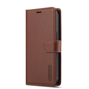 For iPhone 16e LC.IMEEKE L2 Series Detachable Magsafe PU Phone Case with Lanyard(Brown)