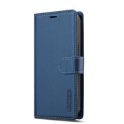 For iPhone 16e LC.IMEEKE L2 Series Detachable Magsafe PU Phone Case with Lanyard(Blue)