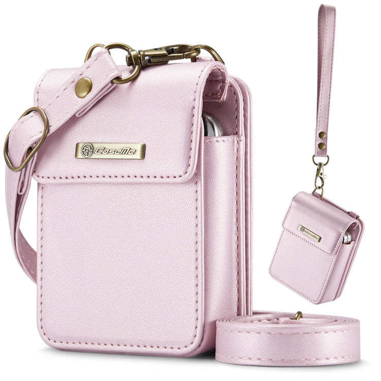 For Samsung Z Flip Series CaseMe Me50 Mini Lanyard Universal Bag(Pink)