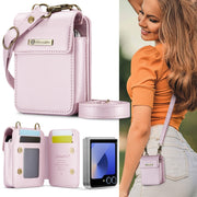 For Samsung Z Flip Series CaseMe Me50 Mini Lanyard Universal Bag(Pink)